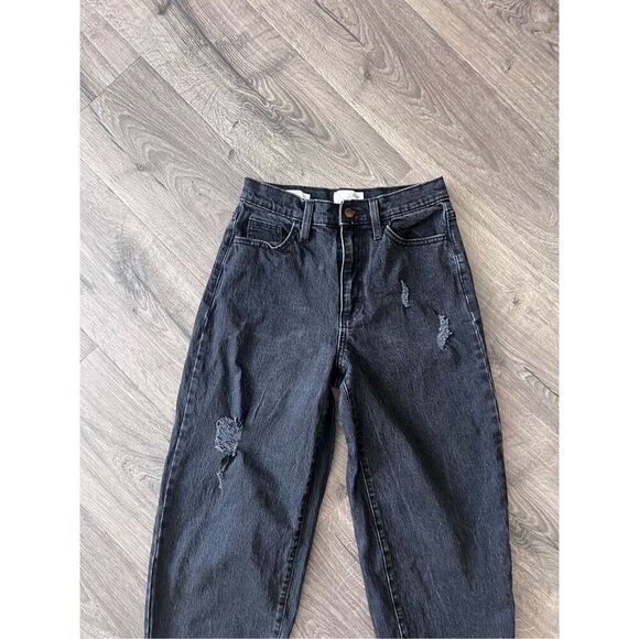 Universal Thread Women's High Rise Balloon Jeans Black Size 2 - Picture 3 of 6
